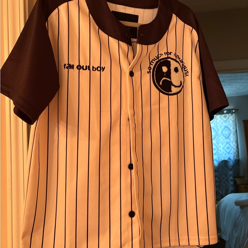 Fall Out Boy band merch ‘Stardust’ Baseball Shirt - Black and White
